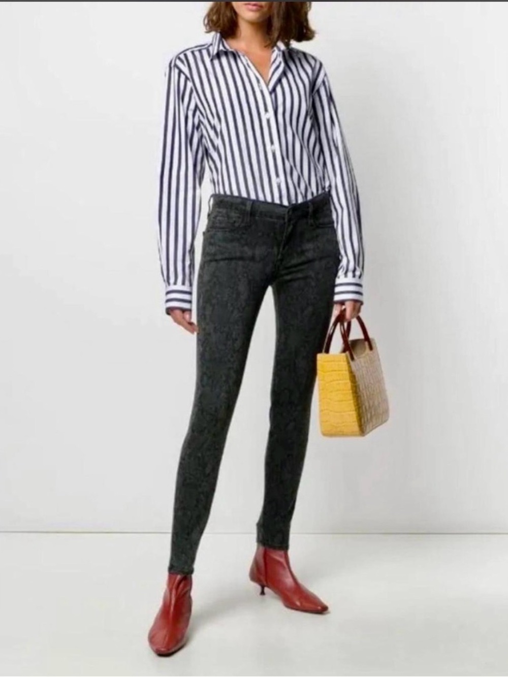 Frame Smokey snake print skinny jeans